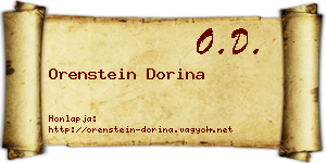 Orenstein Dorina névjegykártya